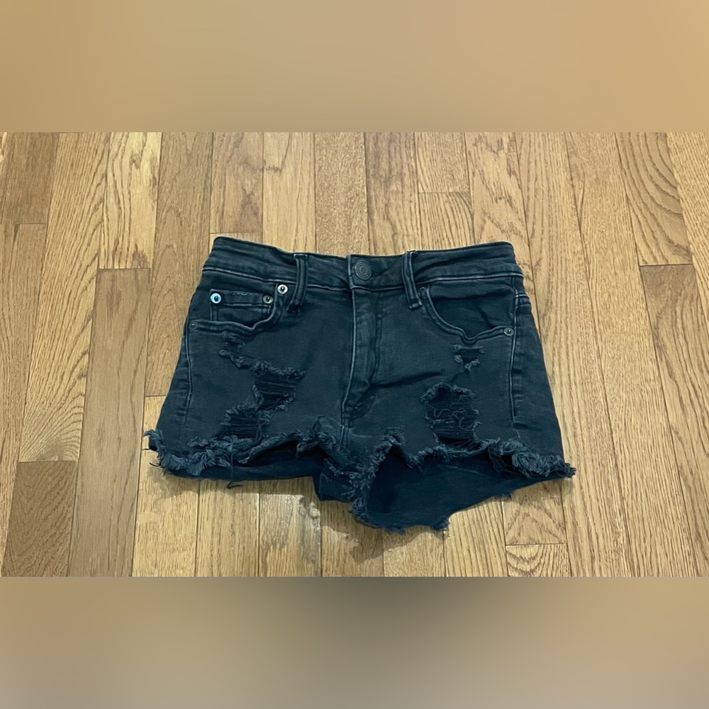 Black Jean Shorts